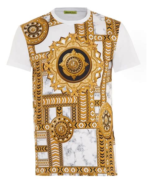 versace white shirt men chain neck|Versace gold chains for men.